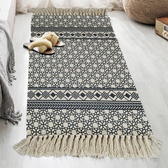 Soft Non Slip Tassel Area Rug for Living Room Sofa Nursery Bathroom