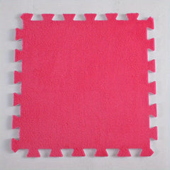 10pcs Plush Puzzle Foam Floor Mat Interlocking Carpet Anti Slip