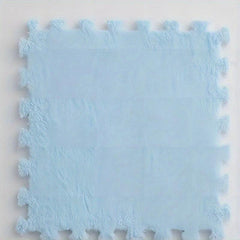 10pcs Plush Puzzle Foam Floor Mat Interlocking Carpet Anti Slip