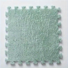 10pcs Plush Puzzle Foam Floor Mat Interlocking Carpet Anti Slip