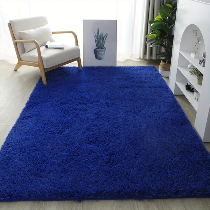Tie Dyed Plush Area Rug Indoor Soft Carpet Non Skid Nursery Faux Fur Rug