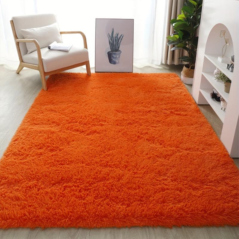 Tie Dyed Plush Area Rug Indoor Soft Carpet Non Skid Nursery Faux Fur Rug