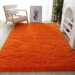 Tie Dyed Plush Area Rug Indoor Soft Carpet Non Skid Nursery Faux Fur Rug