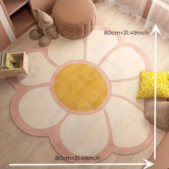 Round Tree Annual Ring Living Room Mat Non Slip Rug
