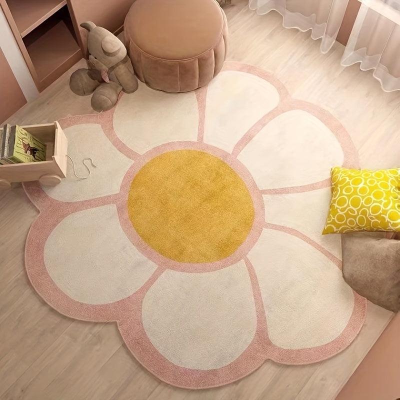 Round Tree Annual Ring Living Room Mat Non Slip Rug