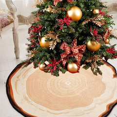 Round Tree Annual Ring Living Room Mat Non Slip Rug