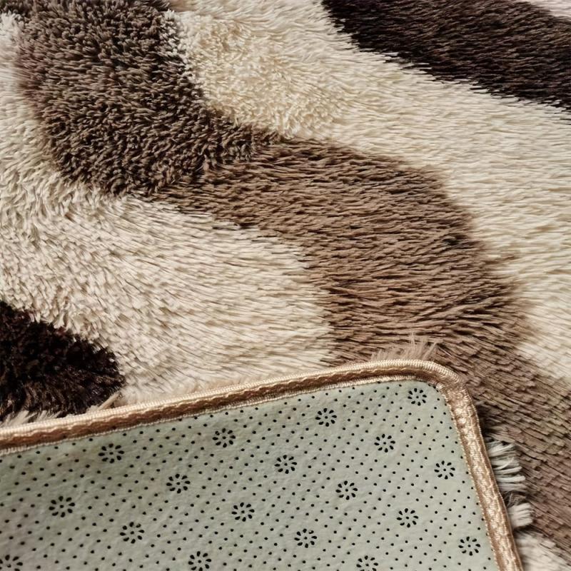 Soft Fluffy Striped Rug for Furniture Upholstery