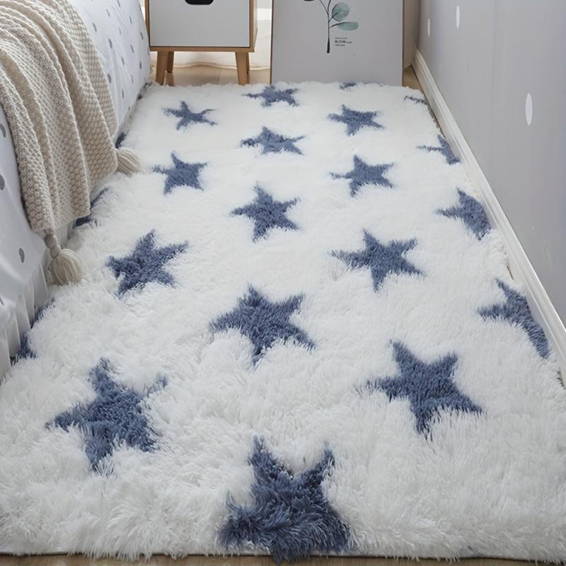 Soft Fluffy Striped Rug for Furniture Upholstery