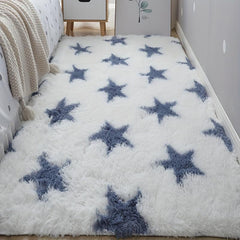 Soft Fluffy Striped Rug for Furniture Upholstery