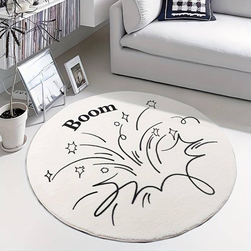 1pc Shaggy Plush Rug for Bedroom Living Room - Soft Farmhouse Boho Home Decor