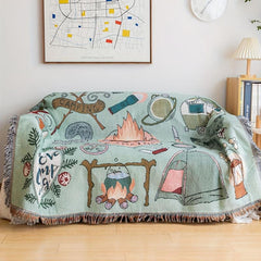 Camping Wind Carpet Nap Blanket Sofa Cover Decorative Blanket