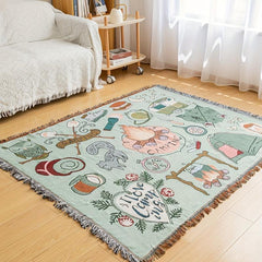 Camping Wind Carpet Nap Blanket Sofa Cover Decorative Blanket