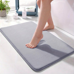 Memory Foam Light Gray Bathroom Floor Mat