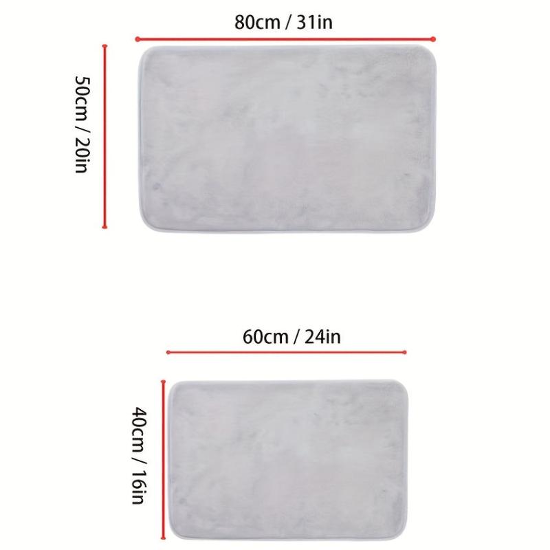 Memory Foam Light Gray Bathroom Floor Mat