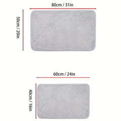 Memory Foam Light Gray Bathroom Floor Mat