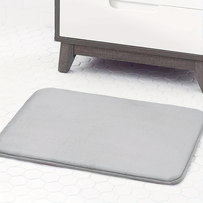 Memory Foam Light Gray Bathroom Floor Mat