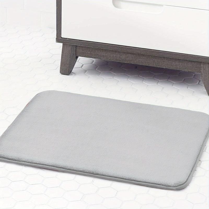 Memory Foam Light Gray Bathroom Floor Mat