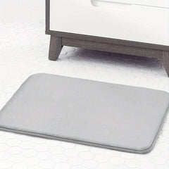 Memory Foam Light Gray Bathroom Floor Mat