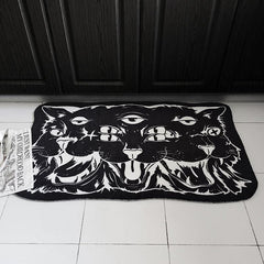Dark Cat Witch Wind Halloween Rug