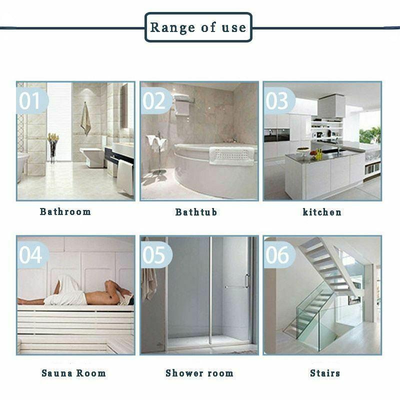 6pcs Clear Bathroom Non slip Stickers Anti slip Shower Tread Sticker