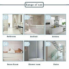6pcs Clear Bathroom Non slip Stickers Anti slip Shower Tread Sticker