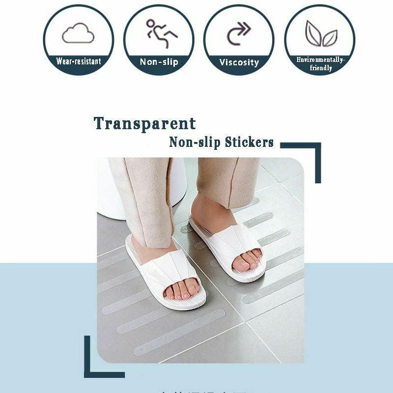 6pcs Clear Bathroom Non slip Stickers Anti slip Shower Tread Sticker