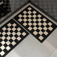 Non Slip Checkered Floor Mat Home Entry Living Room Kitchen Bedroom Hallway Goth