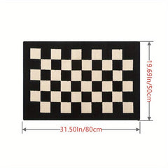 Non Slip Checkered Floor Mat Home Entry Living Room Kitchen Bedroom Hallway Goth