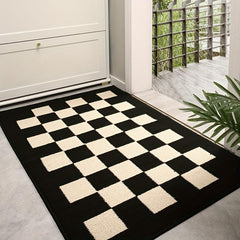 Non Slip Checkered Floor Mat Home Entry Living Room Kitchen Bedroom Hallway Goth