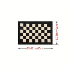 Non Slip Checkered Floor Mat Home Entry Living Room Kitchen Bedroom Hallway Goth