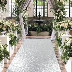 Navy Sequin Aisle Runner 4FTx15FT Glitter Wedding Ceremony Outdoor Bridal