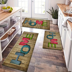 Anti Fatigue Kitchen Mat Wood Print