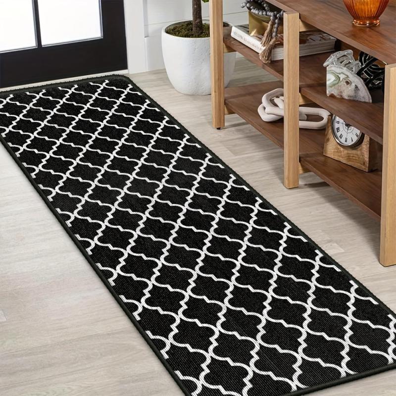 Anti Fatigue Kitchen Rug Set with Non Slip Geometric Design