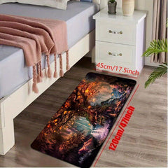 Soft Flannel Floor Mat Non slip Waterproof Doormat