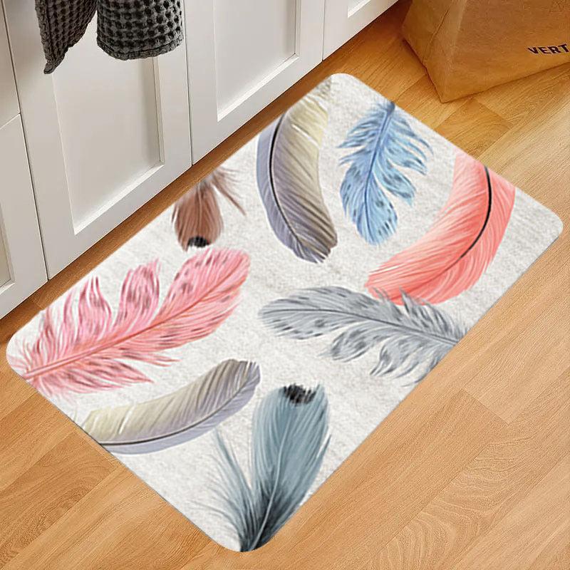 3D Light Feather Carpet Thickened Floor Mat Bedroom Bedside Carpet