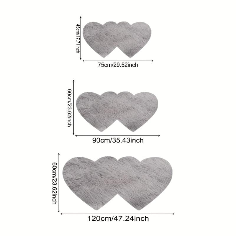 Soft Gray Faux Fur Sheepskin Rug 2'X4' Washable Plush Shag Area Rug