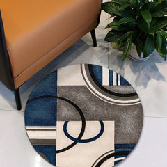 Modern Round Living Room Rug Soft and Stylish Floor Mat in 3 Sizes