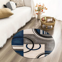 Modern Round Living Room Rug Soft and Stylish Floor Mat in 3 Sizes