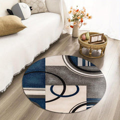 Modern Round Living Room Rug Soft and Stylish Floor Mat in 3 Sizes