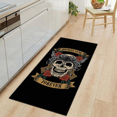 Halloween Decoration Rug Horror Home Decor Carpet Dark Skull Floor Mat