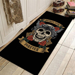 Halloween Decoration Rug Horror Home Decor Carpet Dark Skull Floor Mat