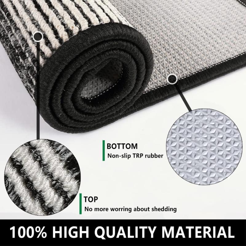 Non Slip Absorbent Geometric Pattern Rug Washable Carpet 80x50