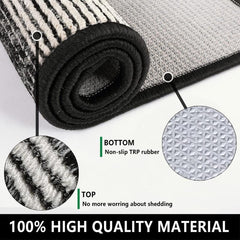 Non Slip Absorbent Geometric Pattern Rug Washable Carpet 80x50
