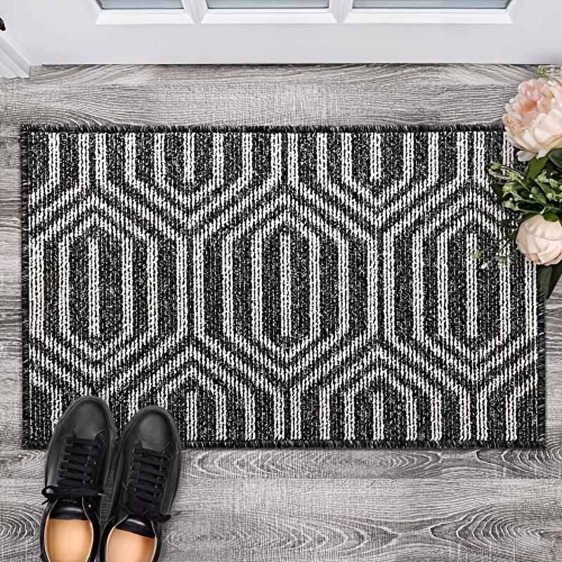 Non Slip Absorbent Geometric Pattern Rug Washable Carpet 80x50