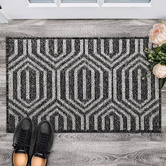 Non Slip Absorbent Geometric Pattern Rug Washable Carpet 80x50
