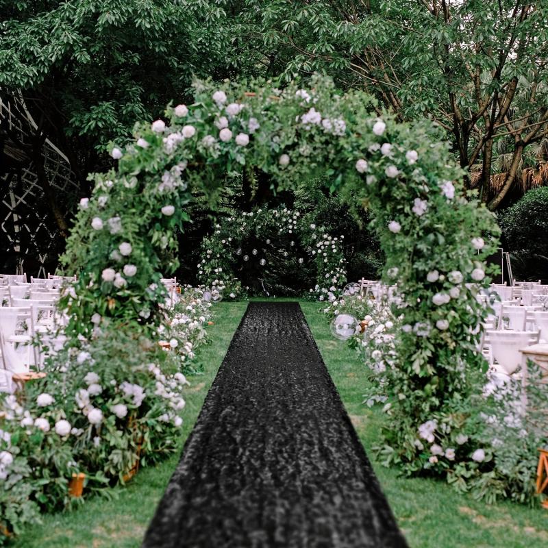Sparkle Sequin Aisle Runner 2FTx15FT Indoor/Outdoor Wedding Aisle Runner