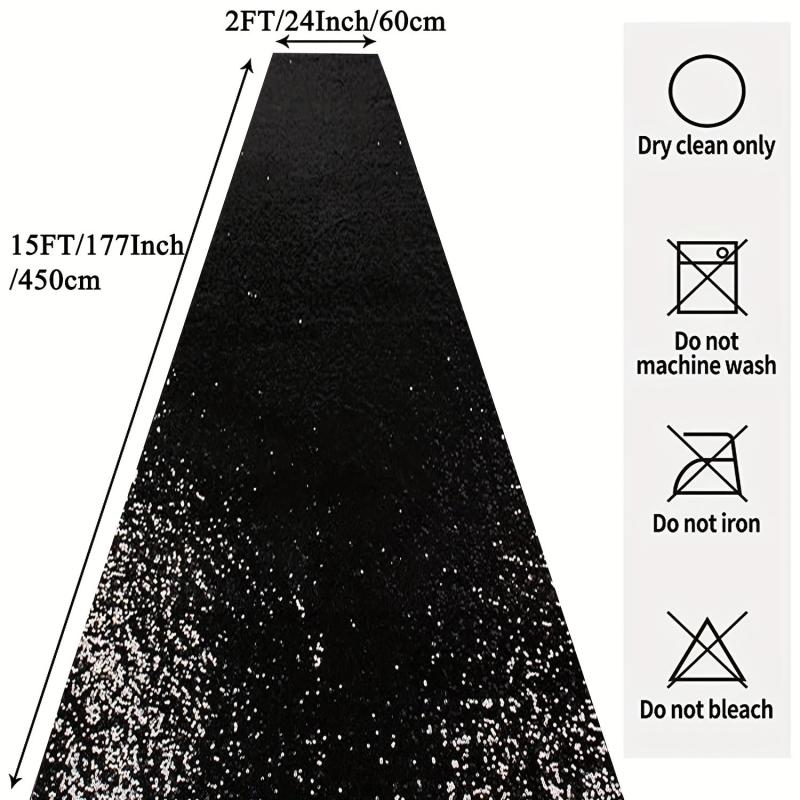 Sparkle Sequin Aisle Runner 2FTx15FT Indoor/Outdoor Wedding Aisle Runner