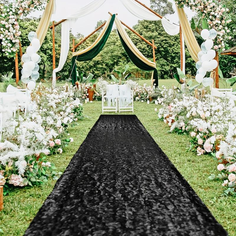 Sparkle Sequin Aisle Runner 2FTx15FT Indoor/Outdoor Wedding Aisle Runner