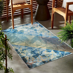 Soft Cashmere Rug Modern Abstract Carpet Geometric Pattern Non slip Floor Mat