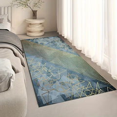Soft Cashmere Rug Modern Abstract Carpet Geometric Pattern Non slip Floor Mat